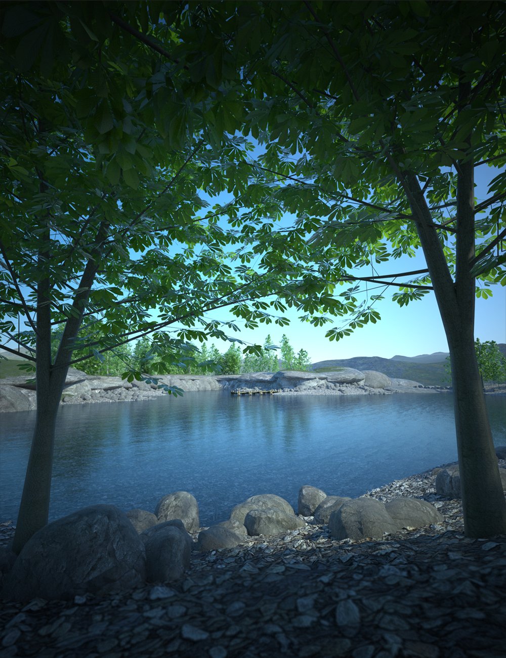 Lake Serene for End of the Tracks by: Marshian, 3D Models by Daz 3D