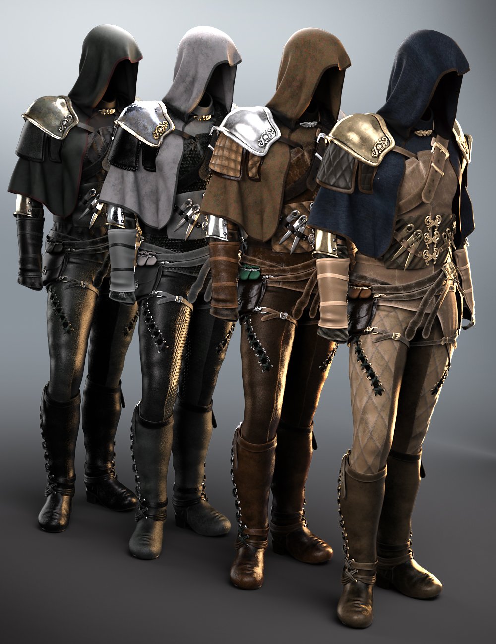 Raven Guild Assassin Outfit Textures by: Anna Benjamin, 3D Models by Daz 3D