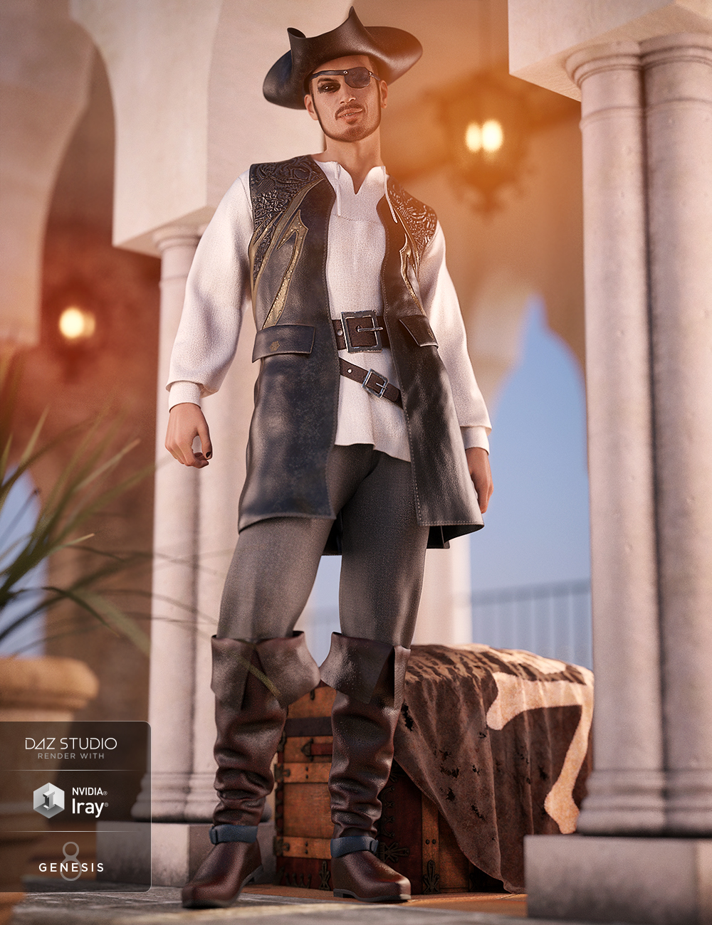 dForce Scallywag Outfit Textures dForce Scallywag Outfit Textures by: Moonscape GraphicsSade, 3D Models by Daz 3D
