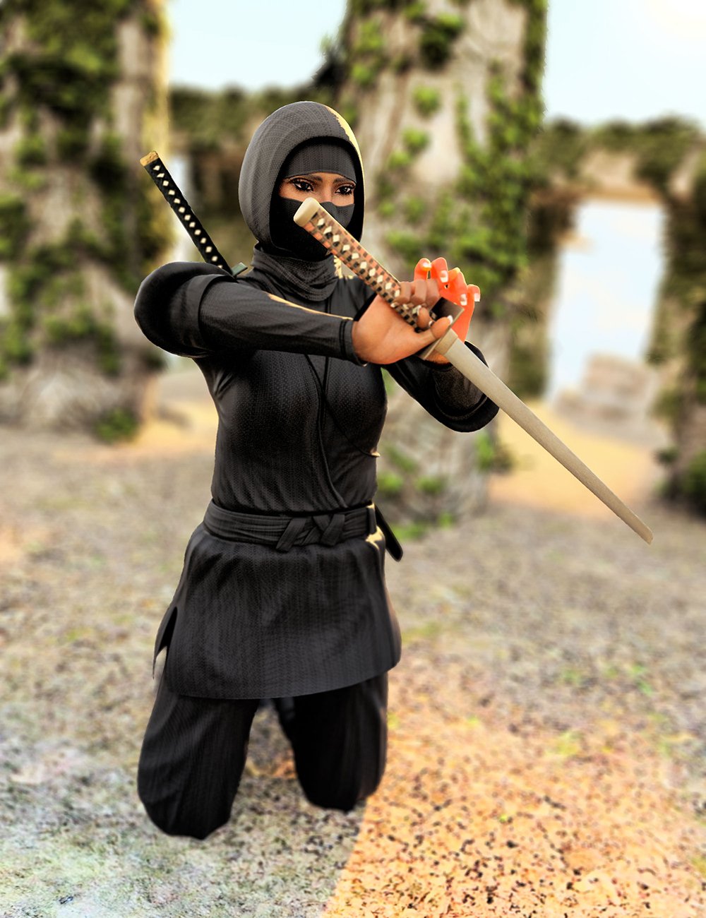 Ninjitsu Weapons for Genesis 8 Female by: GreybroSixus1 Media, 3D Models by Daz 3D
