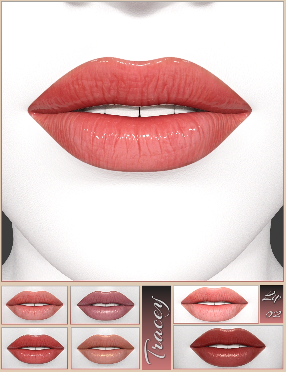 Merchant Resource Lips 1 for Genesis 8 Female by: Handspan Studios, 3D Models by Daz 3D
