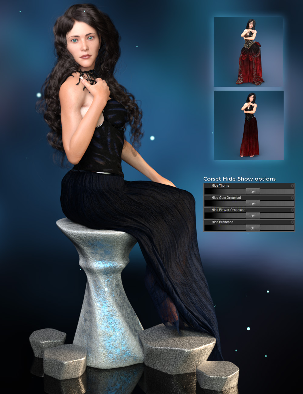 dForce Queen of Thorns Outfit for Genesis 8 Female dForce Queen of Thorns Outfit for Genesis 8 Female by: ArkiShox-Design, 3D Models by Daz 3D