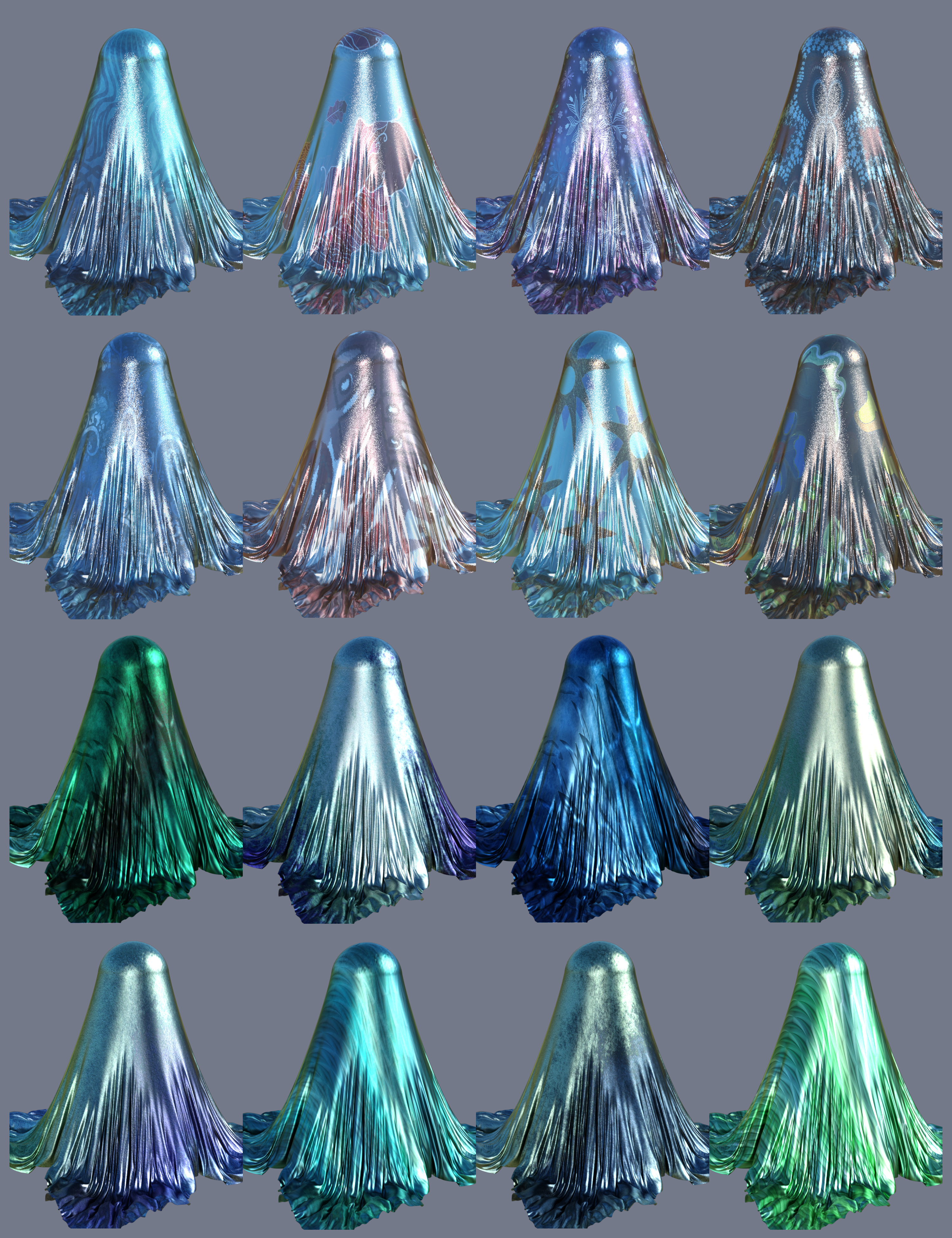 Shimmery Airy Fabric Iray Shaders by: JGreenlees, 3D Models by Daz 3D
