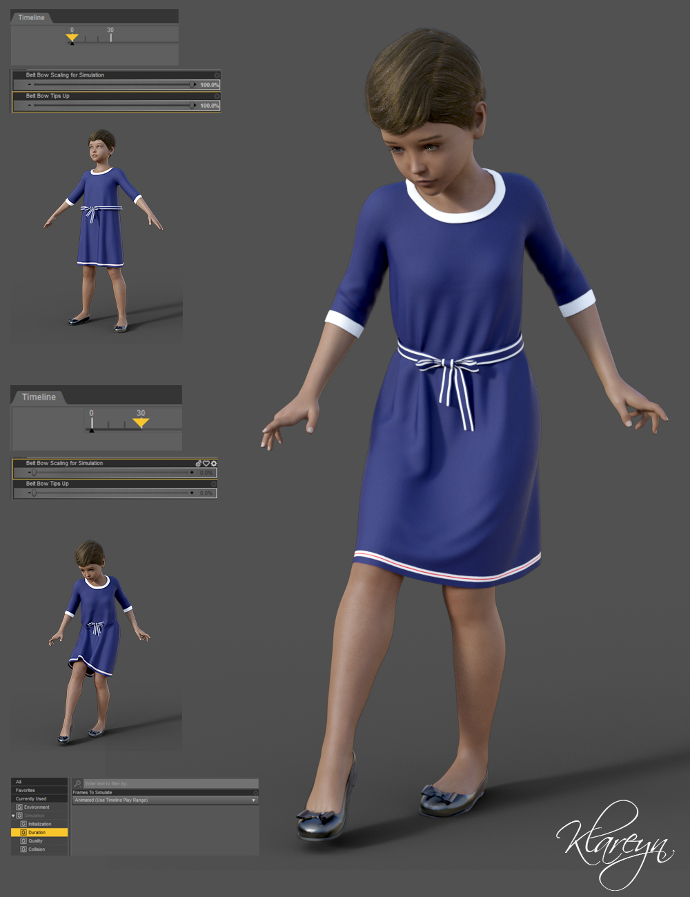 Klareyn dForce Dress for Genesis 8 Female(s) by: 3djoji, 3D Models by Daz 3D
