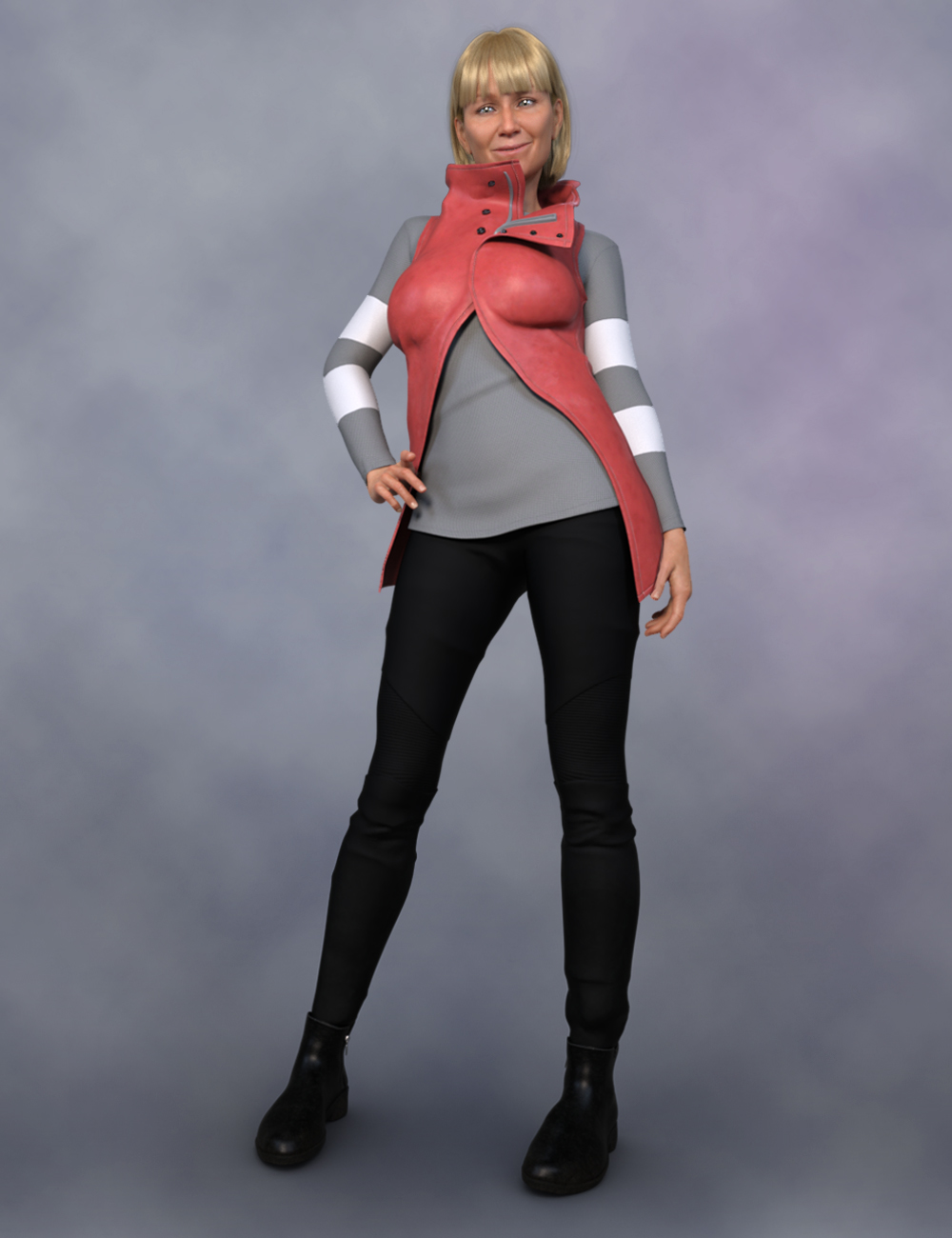 High Collar Outfit for Genesis 8 Female(s) by: , 3D Models by Daz 3D