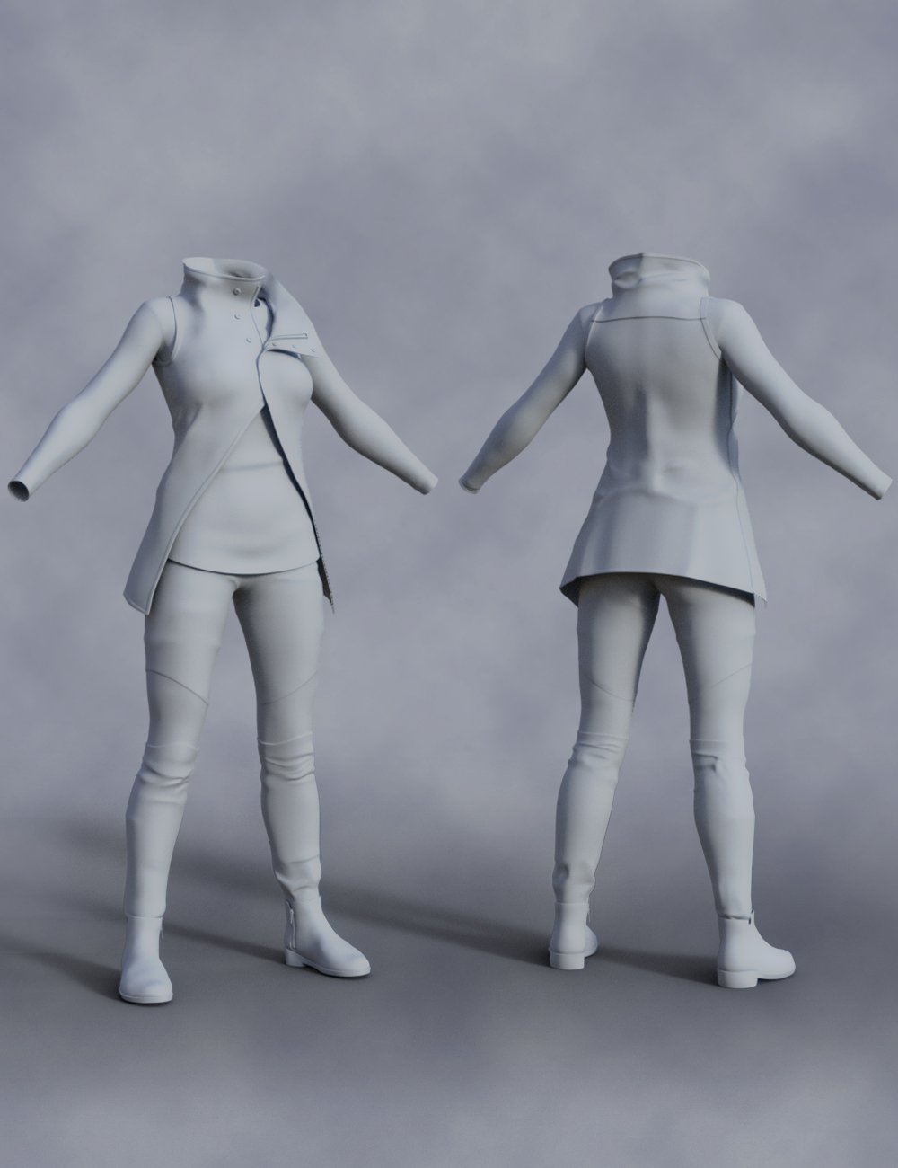 High Collar Outfit for Genesis 8 Female(s) by: , 3D Models by Daz 3D