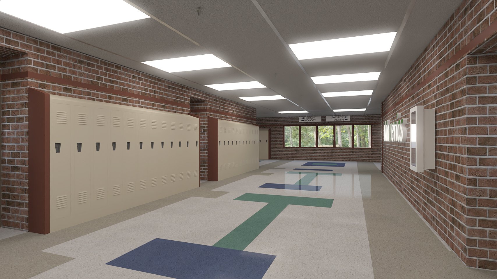 High School Hallway 2 High School Hallway 2 by: Digitallab3D, 3D Models by Daz 3D