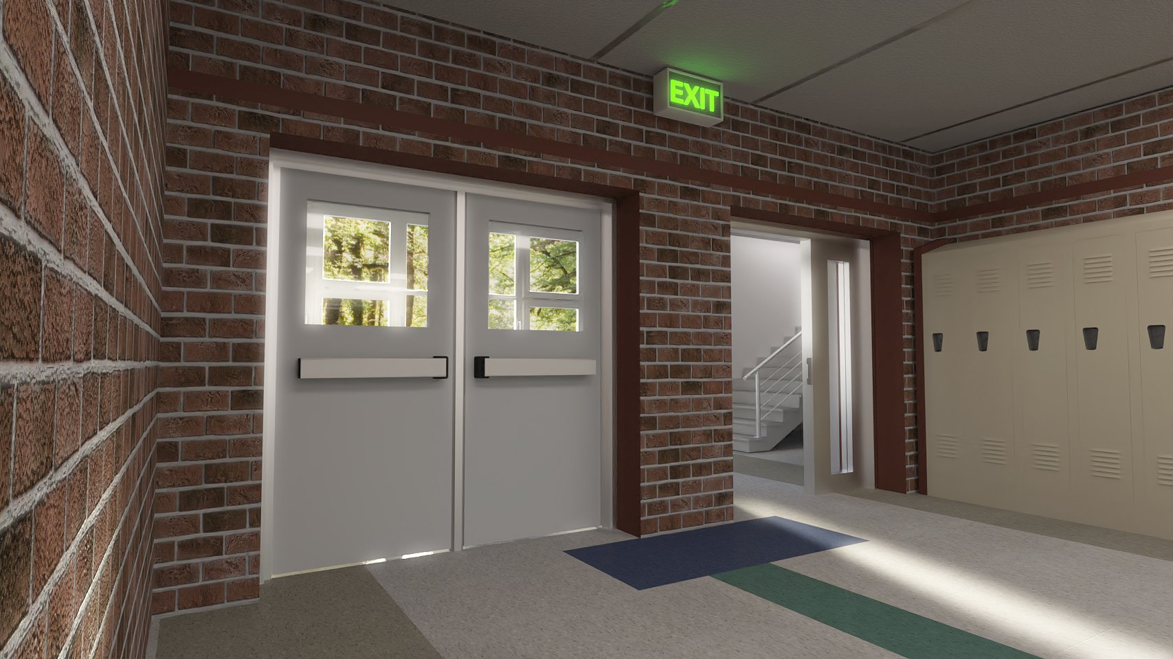 High School Hallway 2 by: Digitallab3D, 3D Models by Daz 3D
