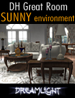 Dream Home Great Room Sunny Environment Dream Home Great Room Sunny Environment by: Dreamlight, 3D Models by Daz 3D