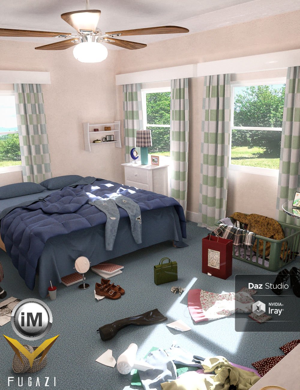 FG Messy Room Bundle by: Fugazi1968Ironman, 3D Models by Daz 3D