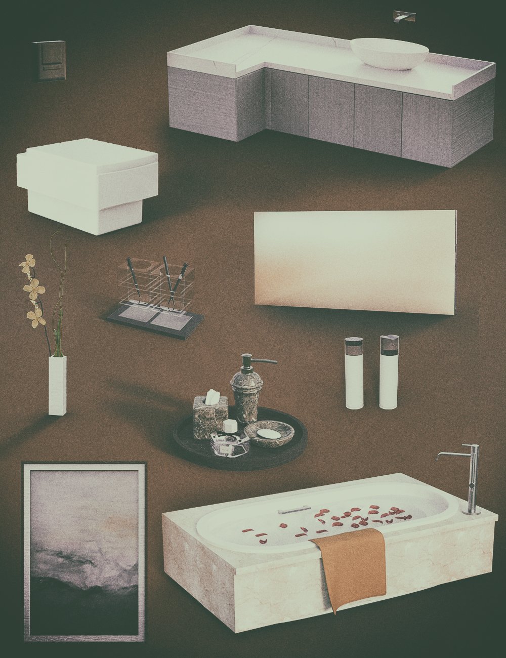 FE Modern Bathroom GreyRoom FE Modern Bathroom GreyRoom by: FeSoul, 3D Models by Daz 3D
