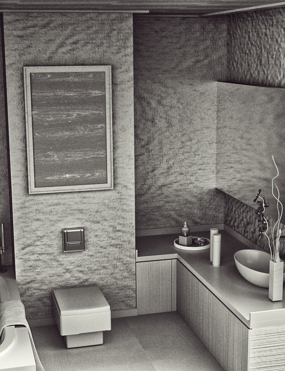 FE Modern Bathroom GreyRoom by: FeSoul, 3D Models by Daz 3D