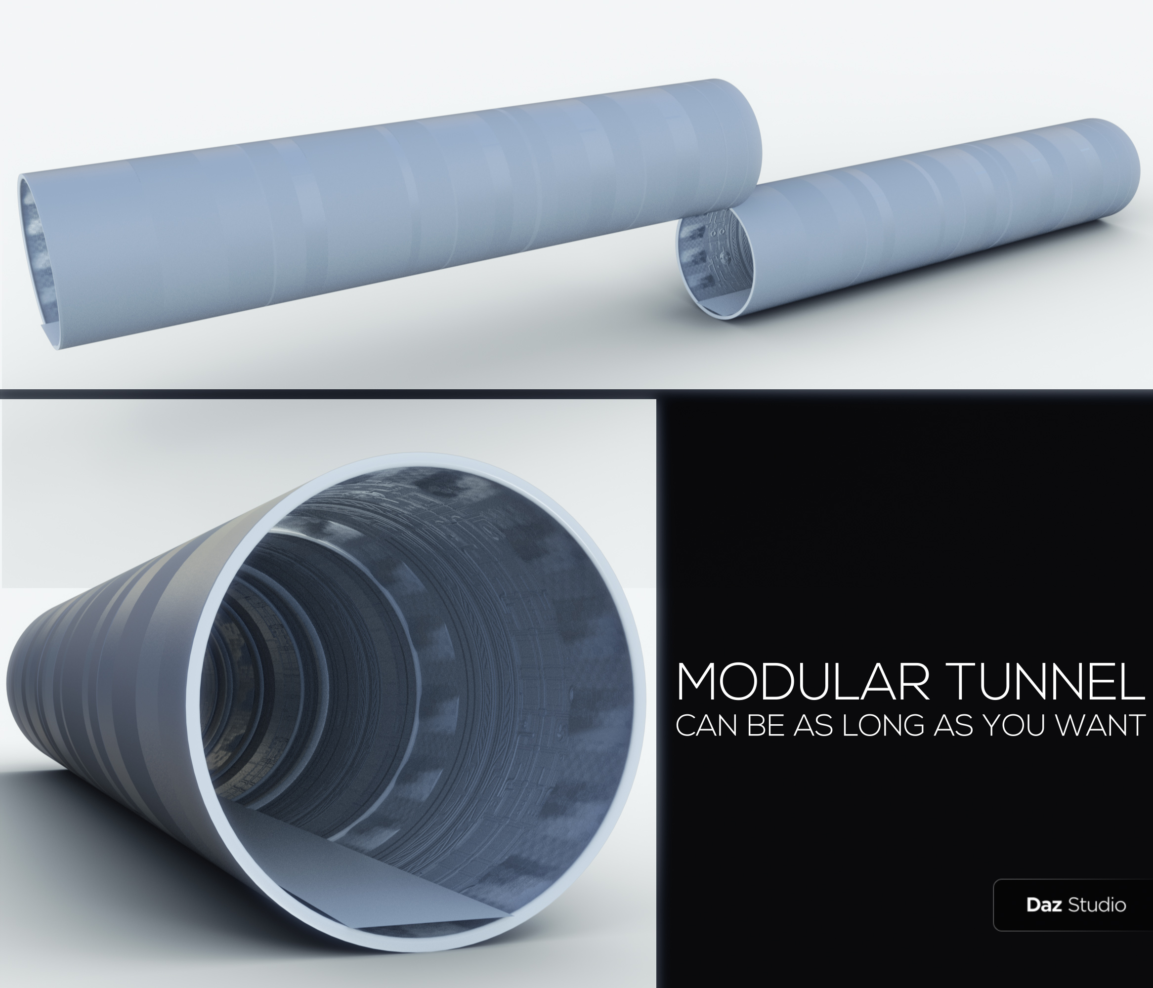 Sci-fi Tunnel by: Neikdian, 3D Models by Daz 3D