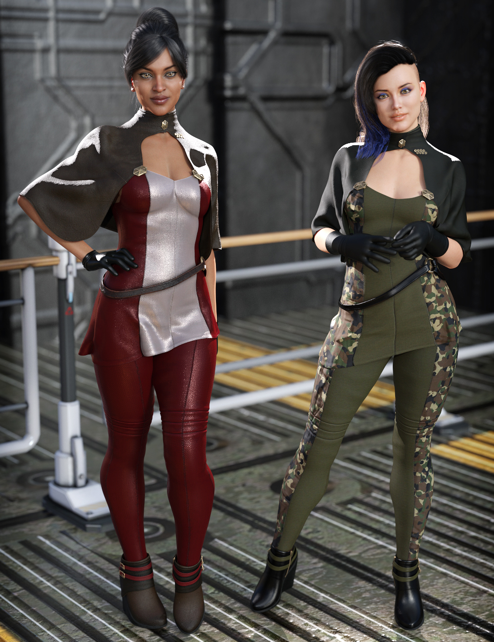 dForce Sergeant Master Outfit Textures by: 3D-GHDesignSade, 3D Models by Daz 3D