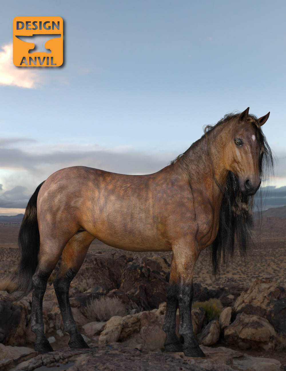 DA dForce Mane and Tail for Horse 2 by: Design Anvil, 3D Models by Daz 3D