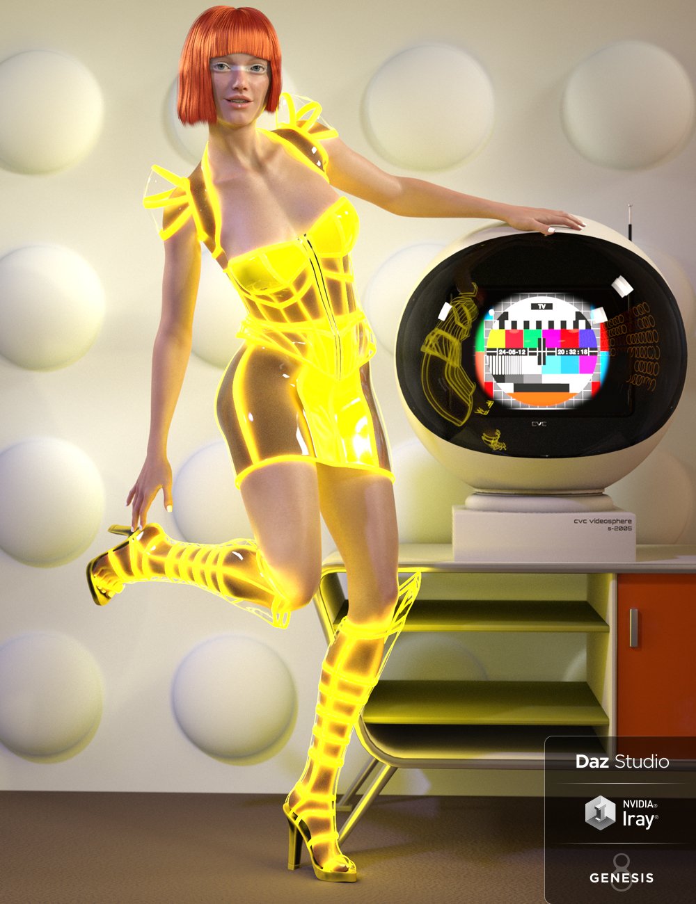 Neon Dream Outfit Textures by: Moonscape GraphicsSade, 3D Models by Daz 3D