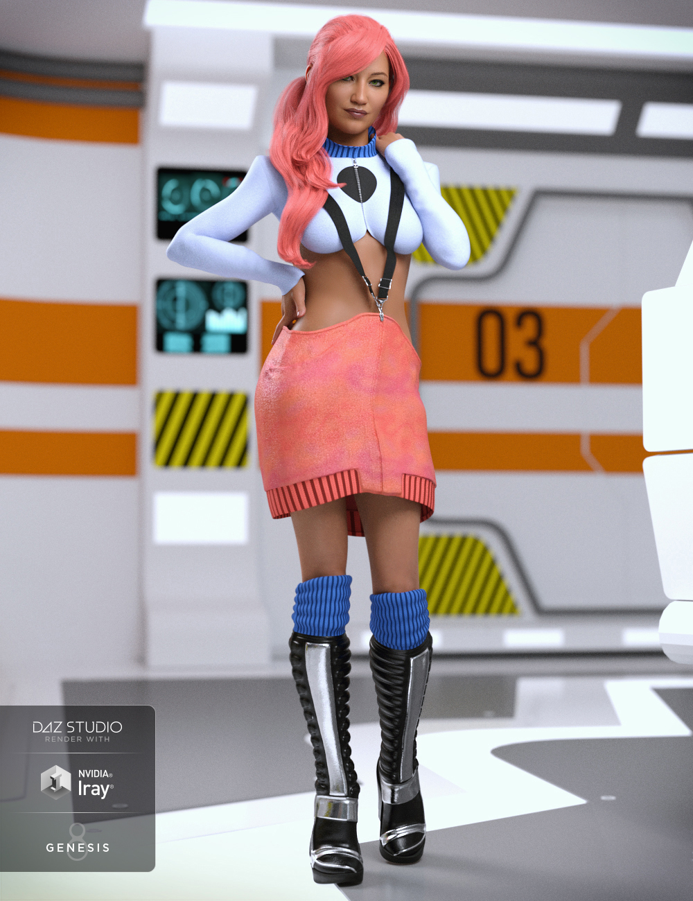 Element Blue Outfit Textures by: Moonscape GraphicsSade, 3D Models by Daz 3D
