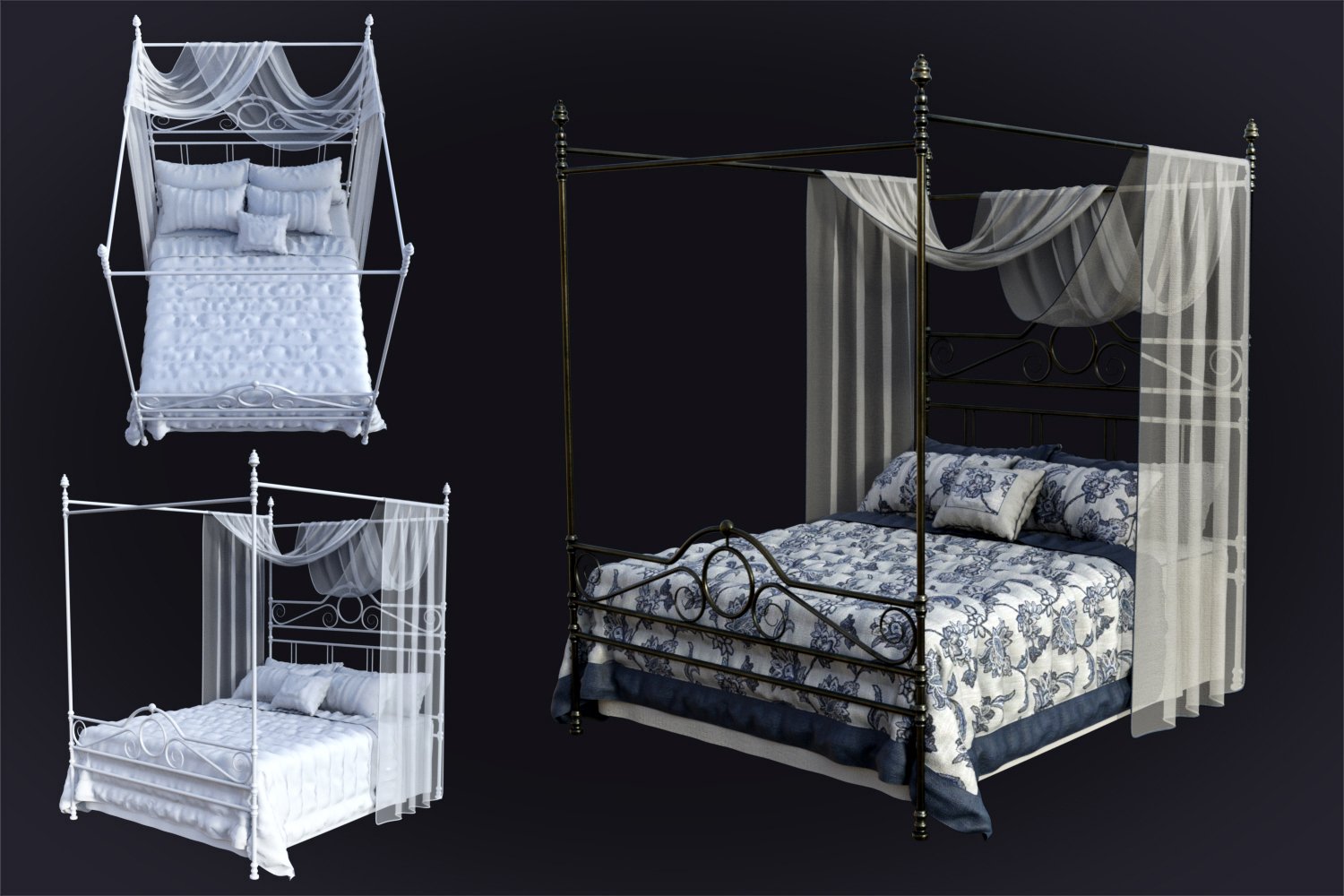 DGV Canopy Beds DGV Canopy Beds by: DG Vertex, 3D Models by Daz 3D
