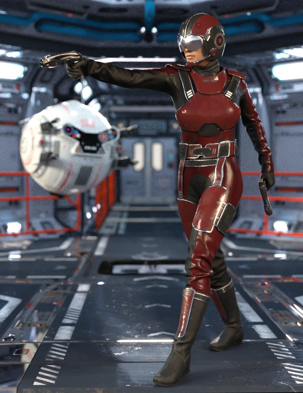 Space Runner Outfit for Genesis 8 Female(s)