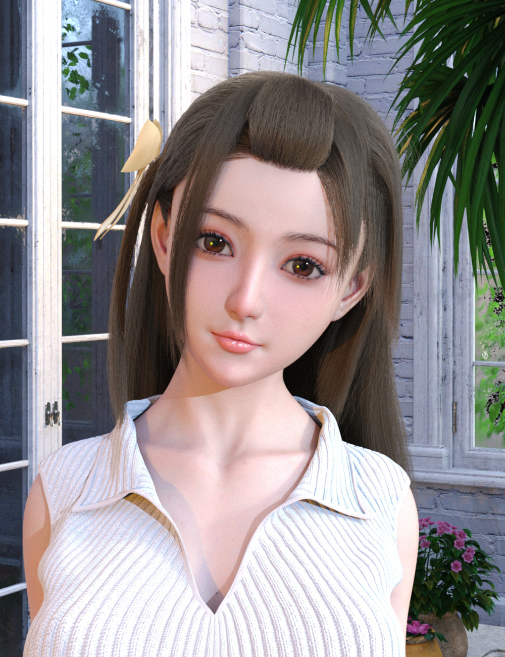 dForce Difa Hair for Genesis 8 Female(s) by: Panda, 3D Models by Daz 3D