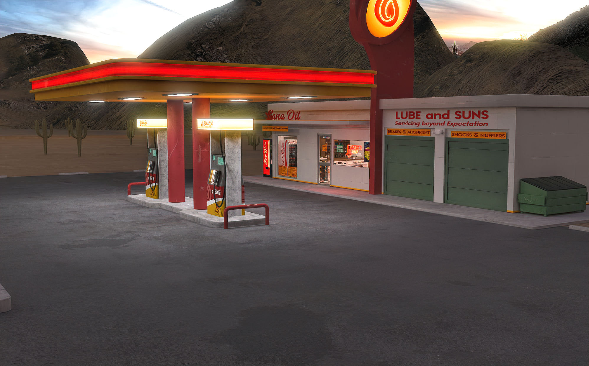 FG Gas Station by: Fugazi1968Ironman, 3D Models by Daz 3D