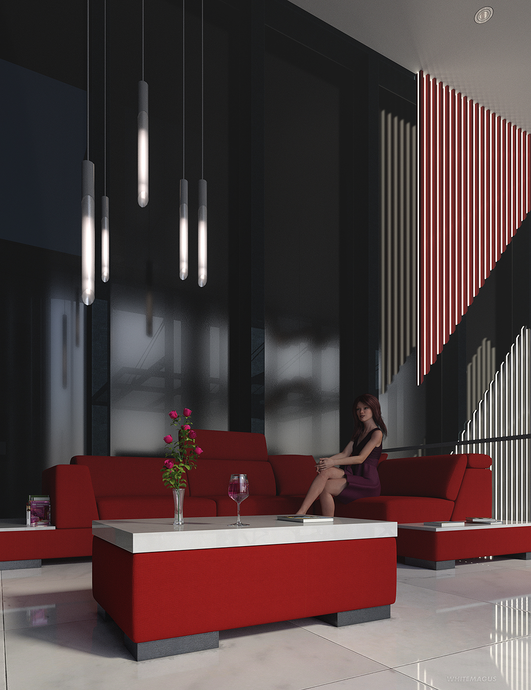 TT Interior Hall TT Interior Hall by: Whitemagus, 3D Models by Daz 3D
