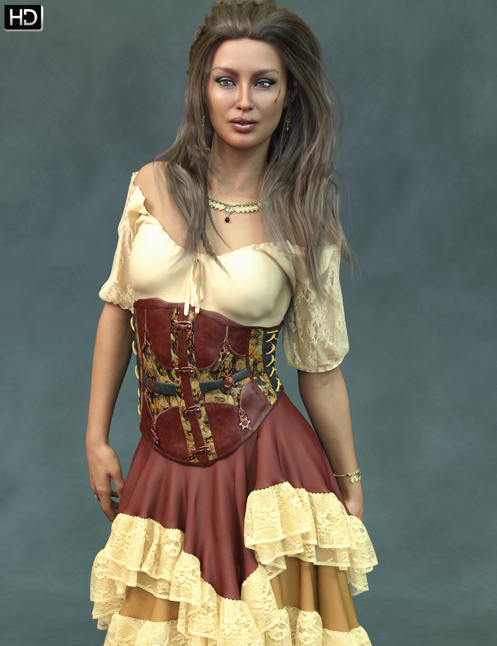 Adrie HD for Sahira 8 by: Emrys, 3D Models by Daz 3D