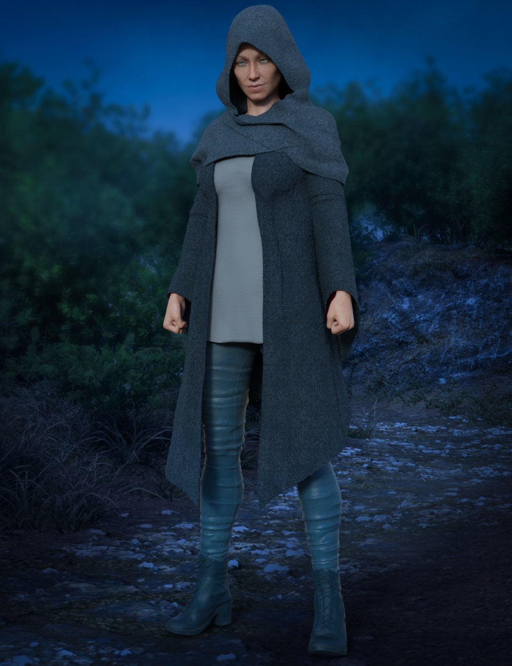 dForce Hooded Outfit Textures by: , 3D Models by Daz 3D