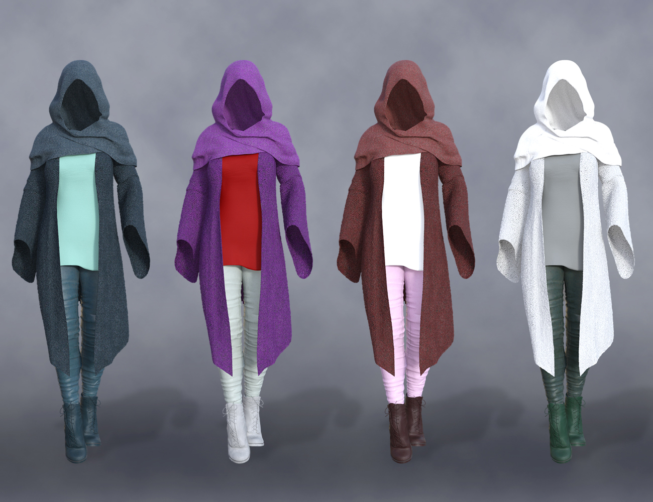 dForce Hooded Outfit Textures by: , 3D Models by Daz 3D