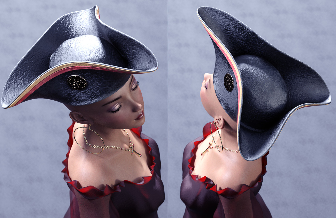 Arrr Pirate Hats Genesis 8 Male & Female by: David BrinnenForbiddenWhispers, 3D Models by Daz 3D