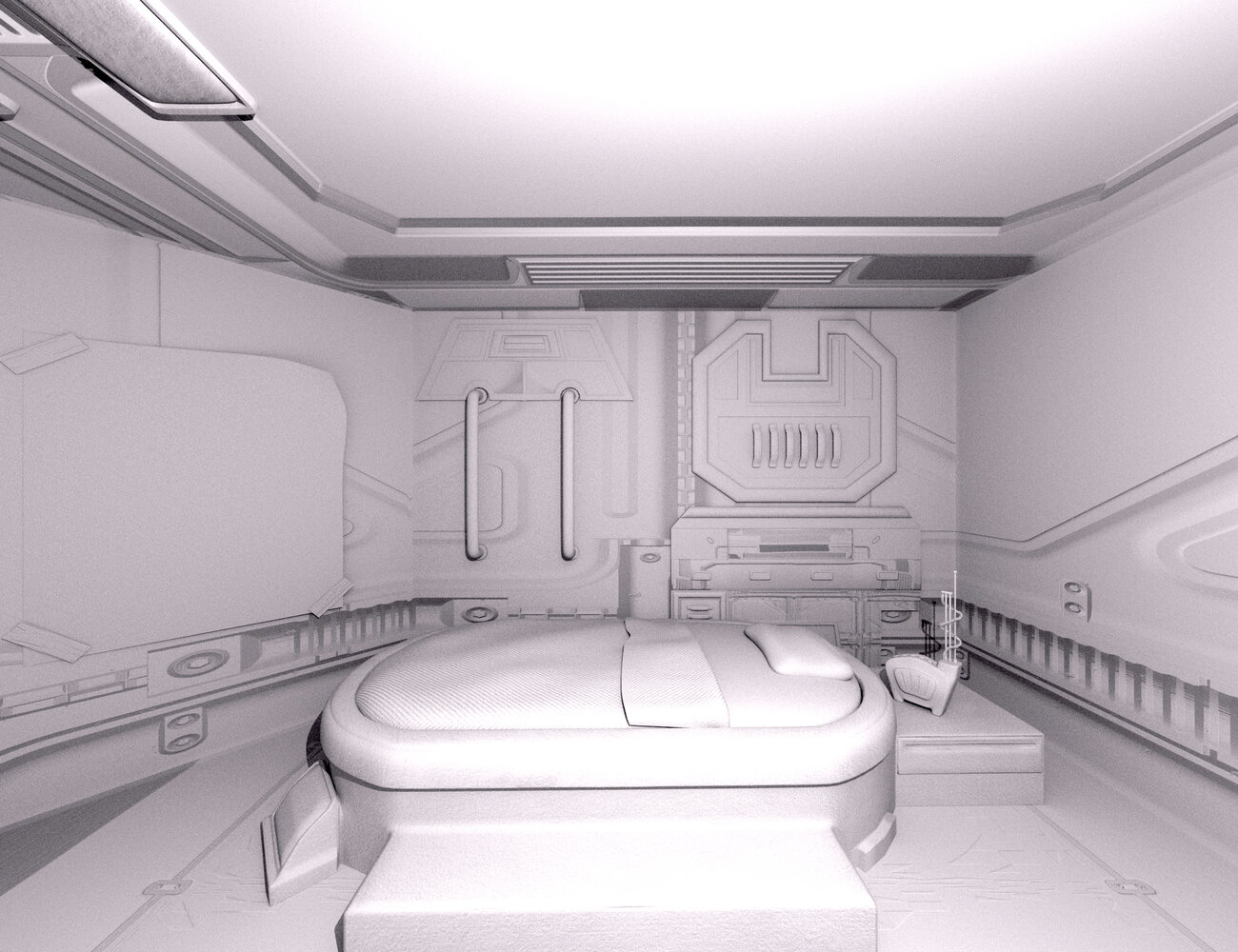 Retrospace Personal Quarters Scene Kit Retrospace Personal Quarters Scene Kit by: Sixus1 Media, 3D Models by Daz 3D