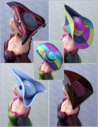 Steam Punk Arrr Pirate Hats Steam Punk Arrr Pirate Hats by: ForbiddenWhispers, 3D Models by Daz 3D
