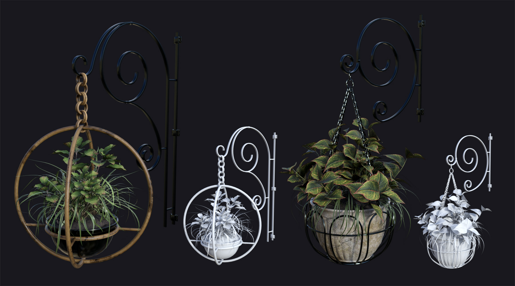 DGV Miniature Gardens vol 3 Hanging Plants by: DG Vertex, 3D Models by Daz 3D