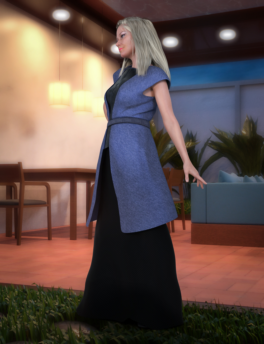 Long Tunic and Skirt Outfit for Genesis 8 Female(s) by: , 3D Models by Daz 3D