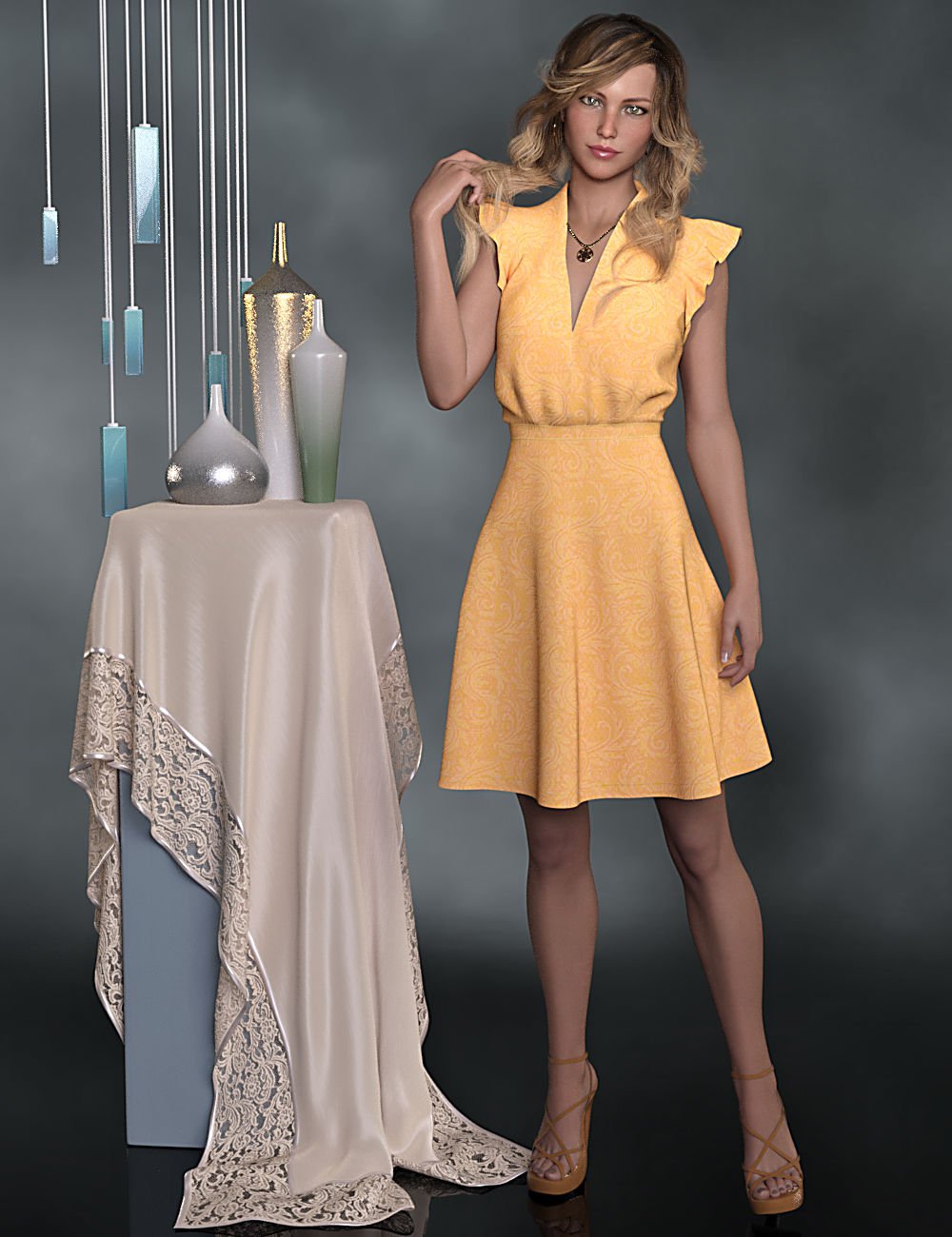 dForce Kadie Outfit for Genesis 8 Female(s) by: WildDesigns, 3D Models by Daz 3D