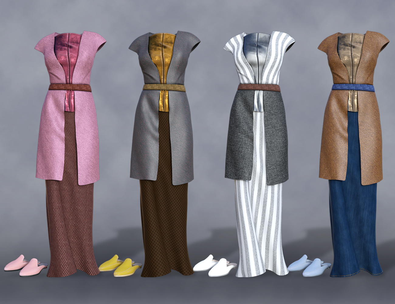 Long Tunic and Skirt Outfit Textures by: , 3D Models by Daz 3D