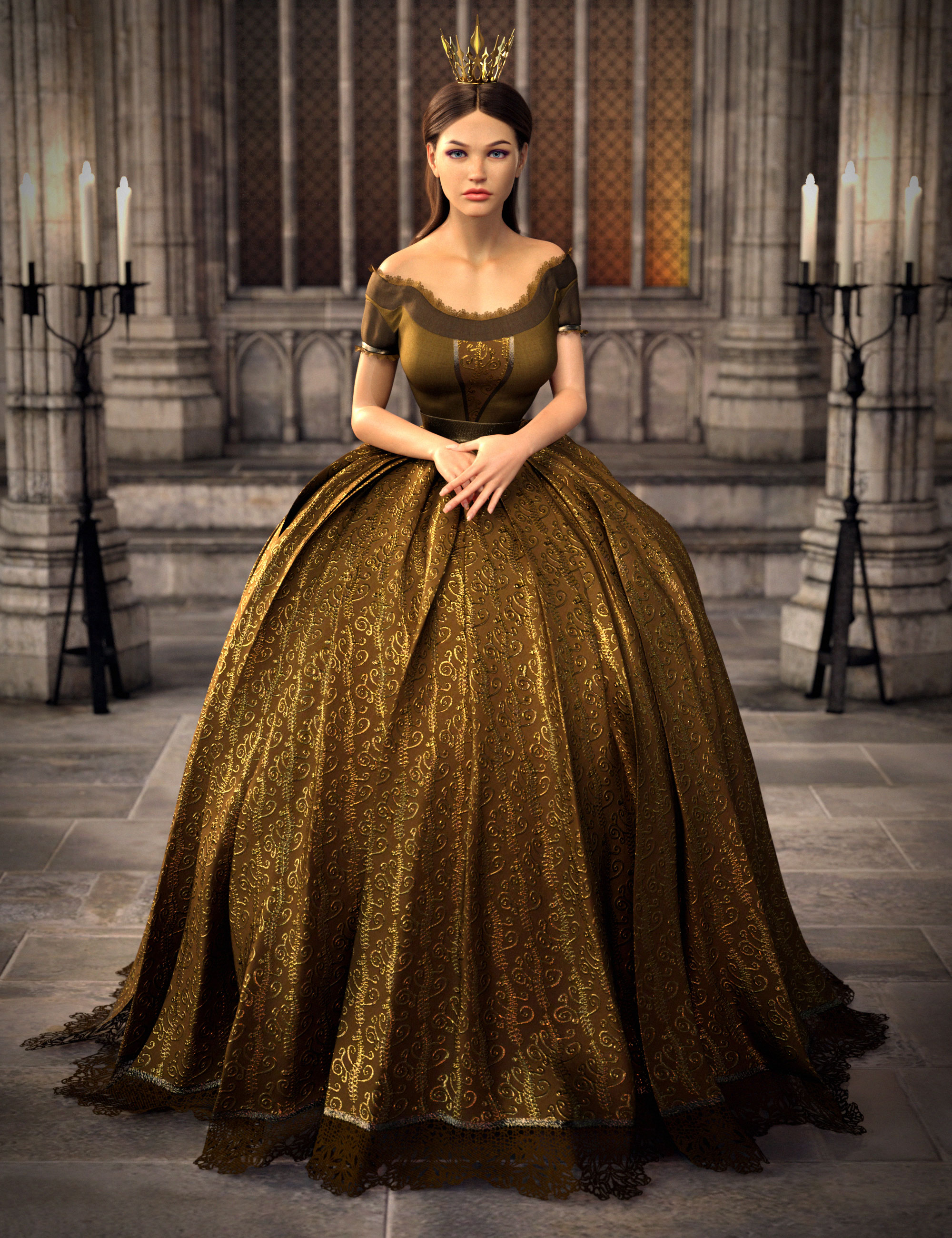 dForce Gown of Fantasy 2 for Genesis 8 Female(s) by: outoftouch, 3D Models by Daz 3D