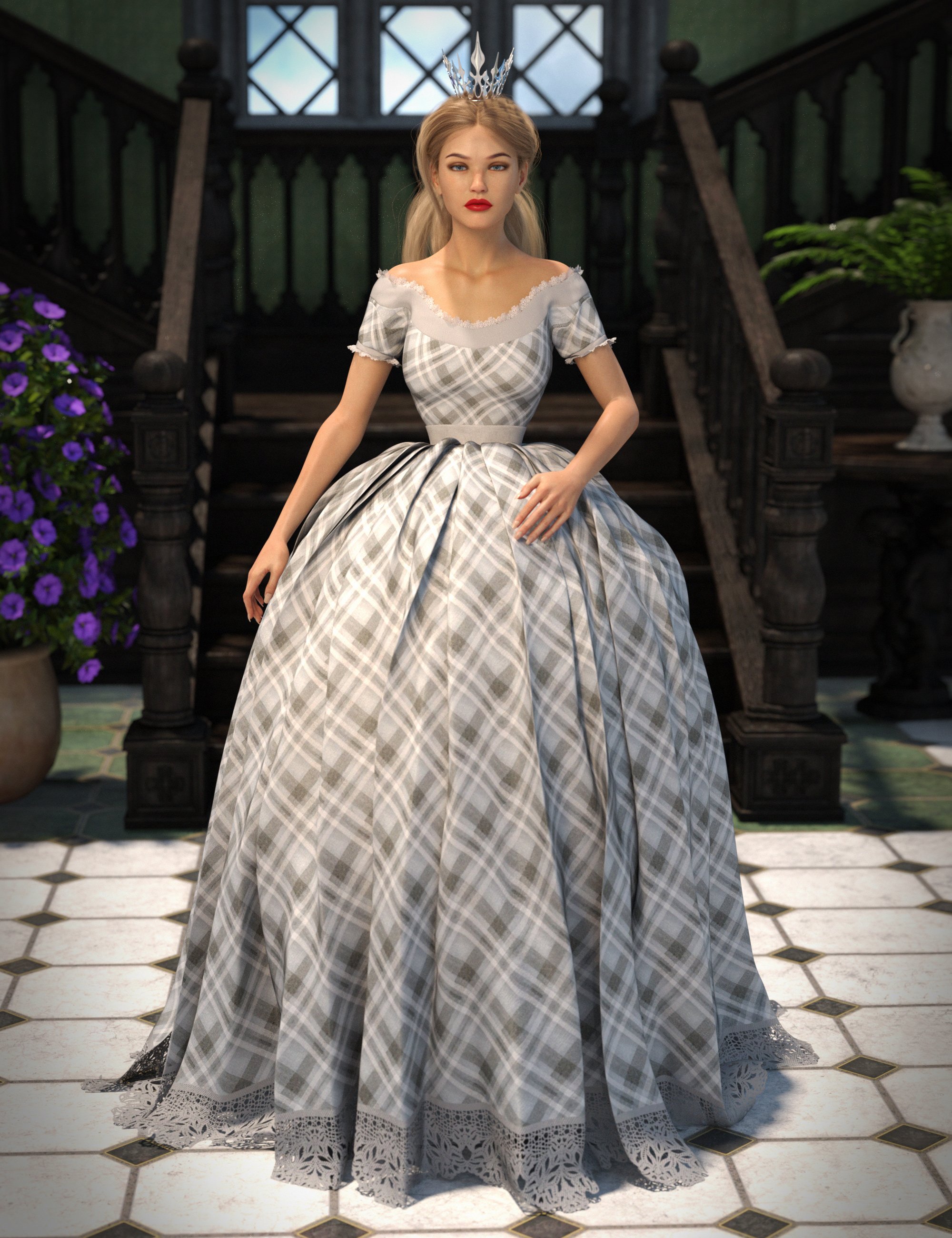 Texture Expansion for Gown of Fantasy 2 by: outoftouch, 3D Models by Daz 3D