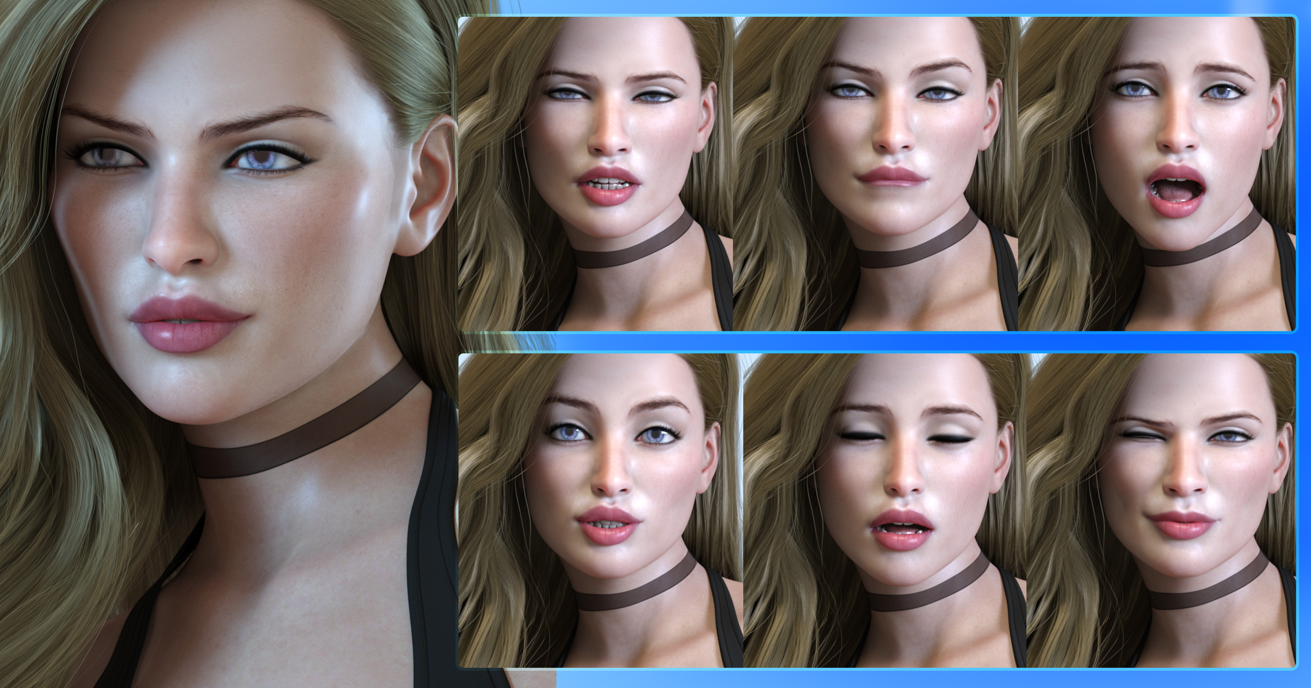 Z Mix and Match Subtle Faces for Genesis 8 by: Zeddicuss, 3D Models by Daz 3D