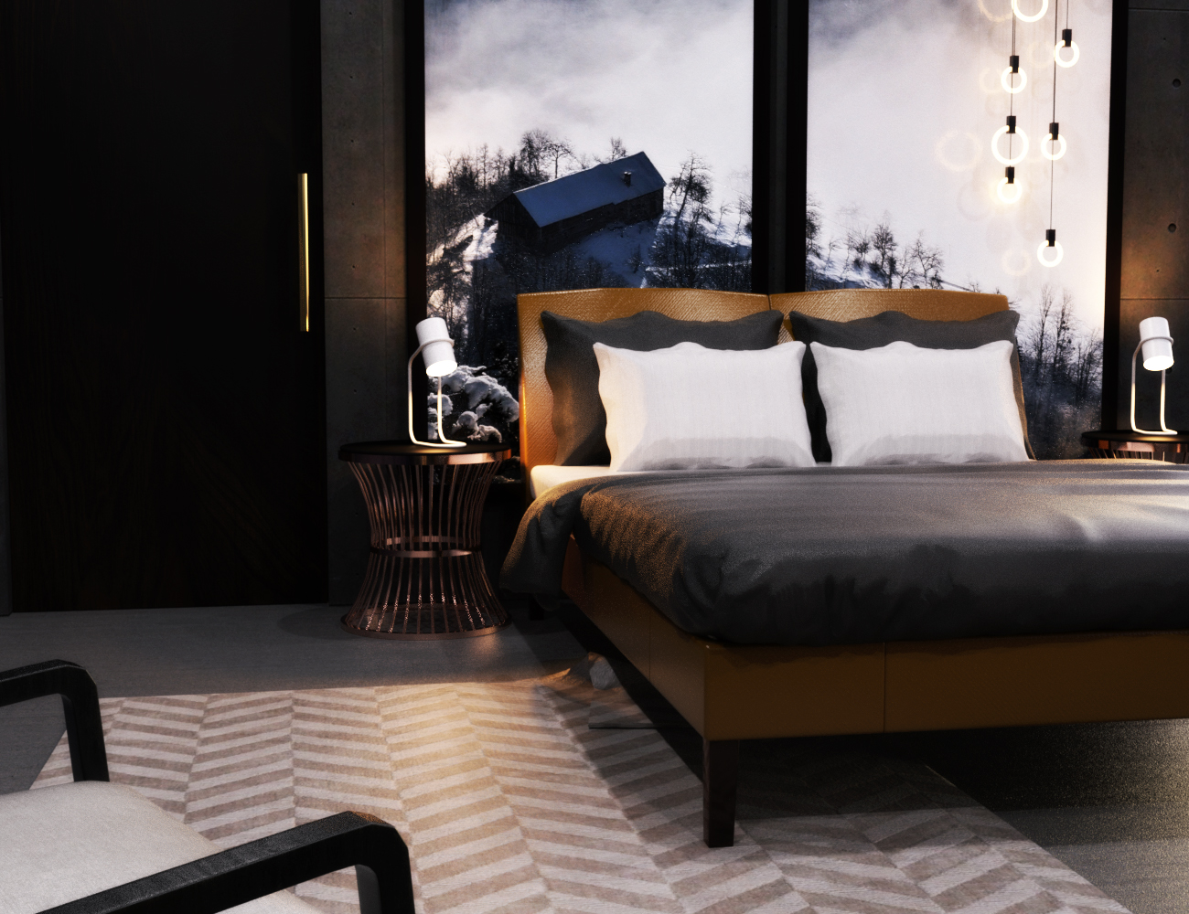 Stylish Bedroom by: Modu8, 3D Models by Daz 3D