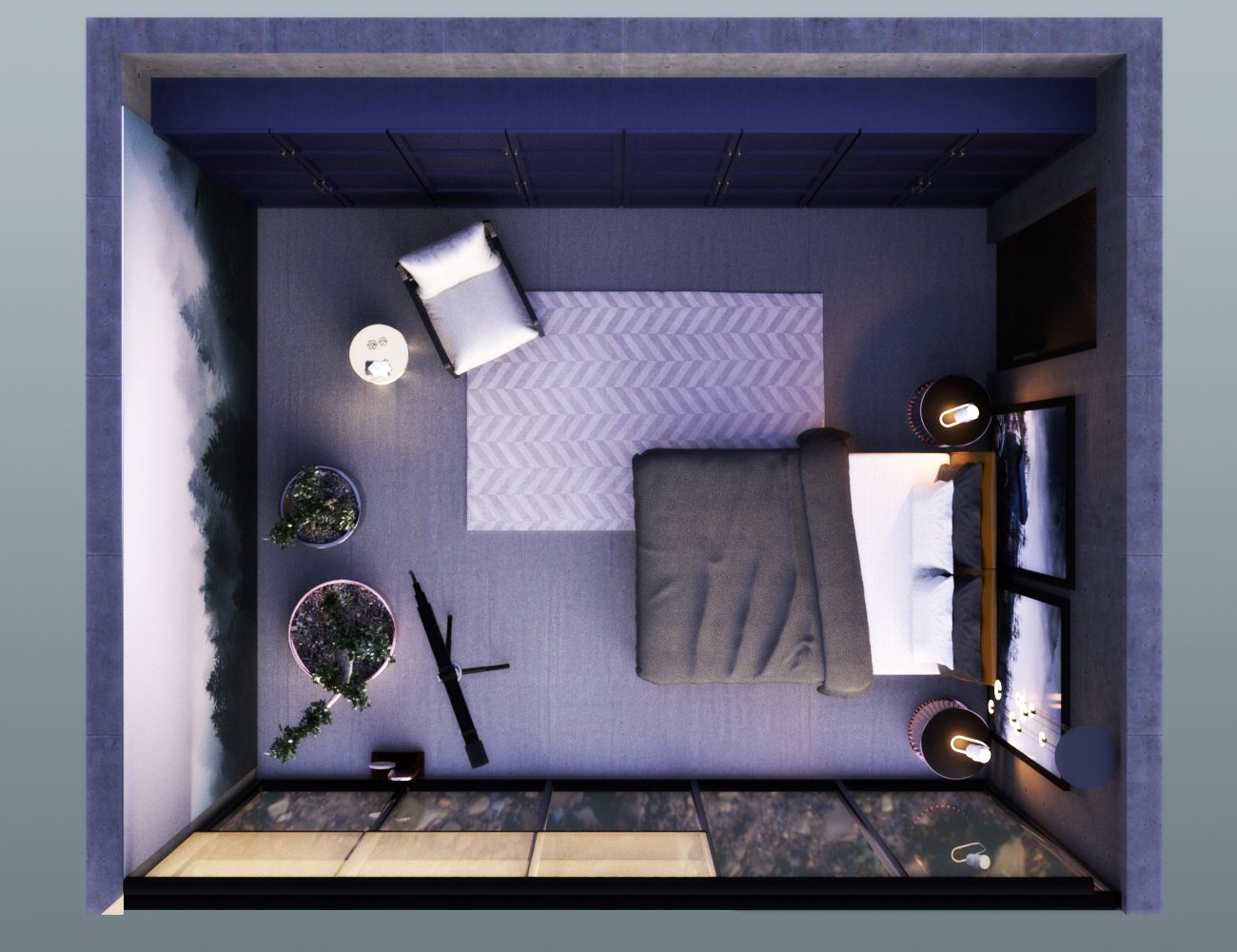Stylish Bedroom Stylish Bedroom by: Modu8, 3D Models by Daz 3D
