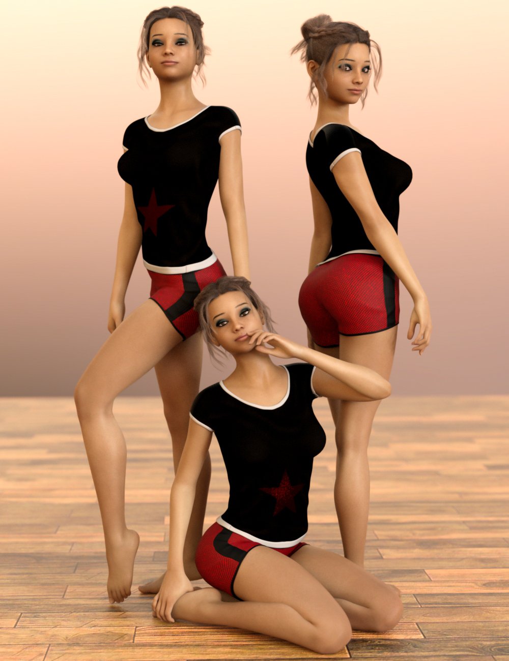 D.E.M. Dancewear Model E-Girl Poses Vol 2 for Genesis 8 Female by: DeusExMachina, 3D Models by Daz 3D