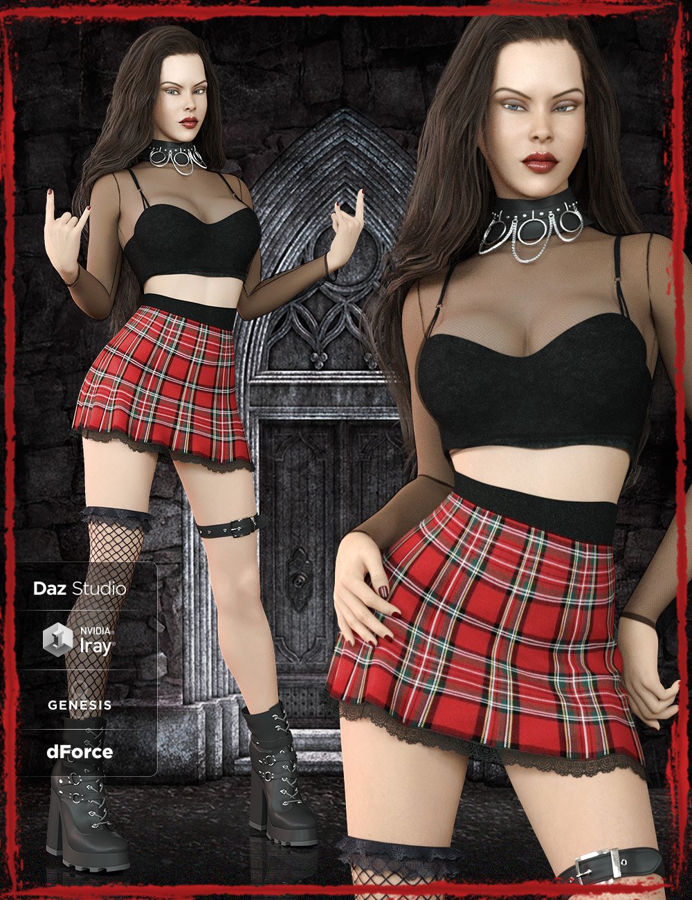 After Midnight Outfit Set for Genesis 8 Female(s) by: Pretty3D, 3D Models by Daz 3D