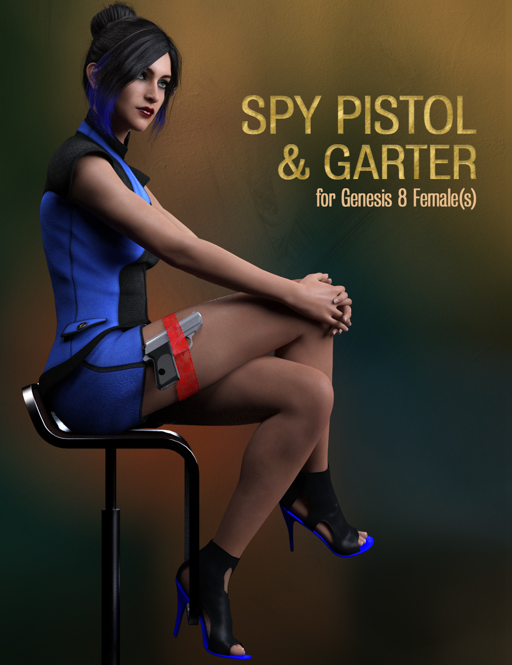 Spy Pistol and Garter for Genesis 8 Female by: FenixPhoenixEsid, 3D Models by Daz 3D