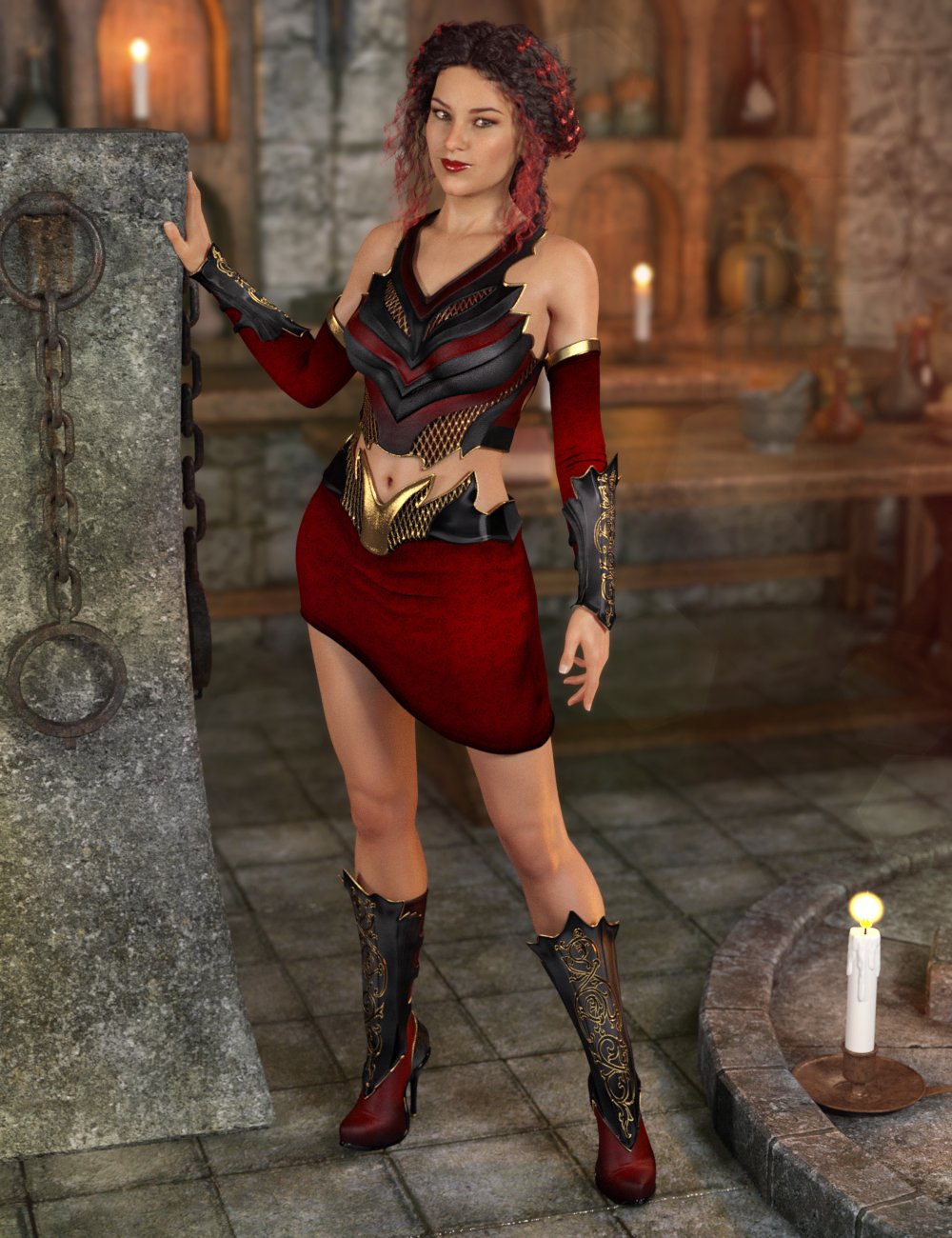 Dragonette Outfit for Genesis 8 Female(s) by: 4blueyes, 3D Models by Daz 3D