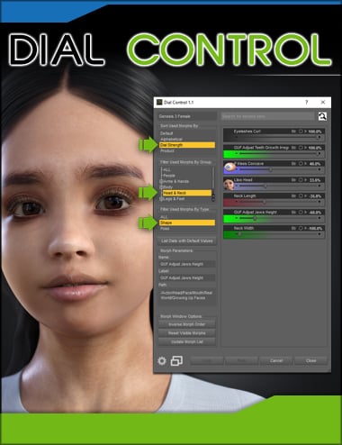 Dial Control for Genesis to Genesis 8 by: Zev0bitwelder, 3D Models by Daz 3D