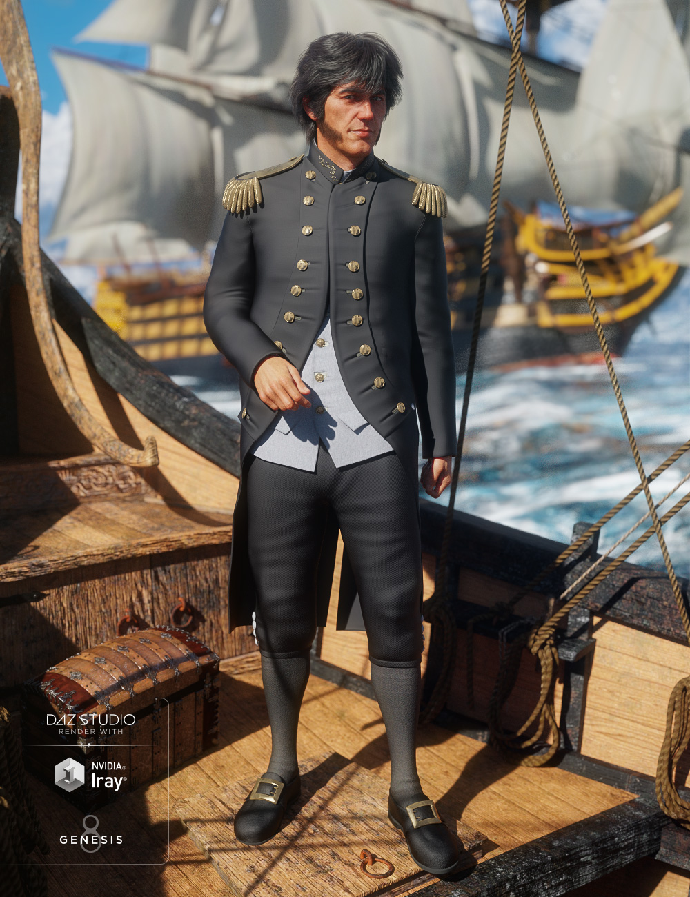 dForce Naval Uniform Textures dForce Naval Uniform Textures by: Moonscape GraphicsSade, 3D Models by Daz 3D