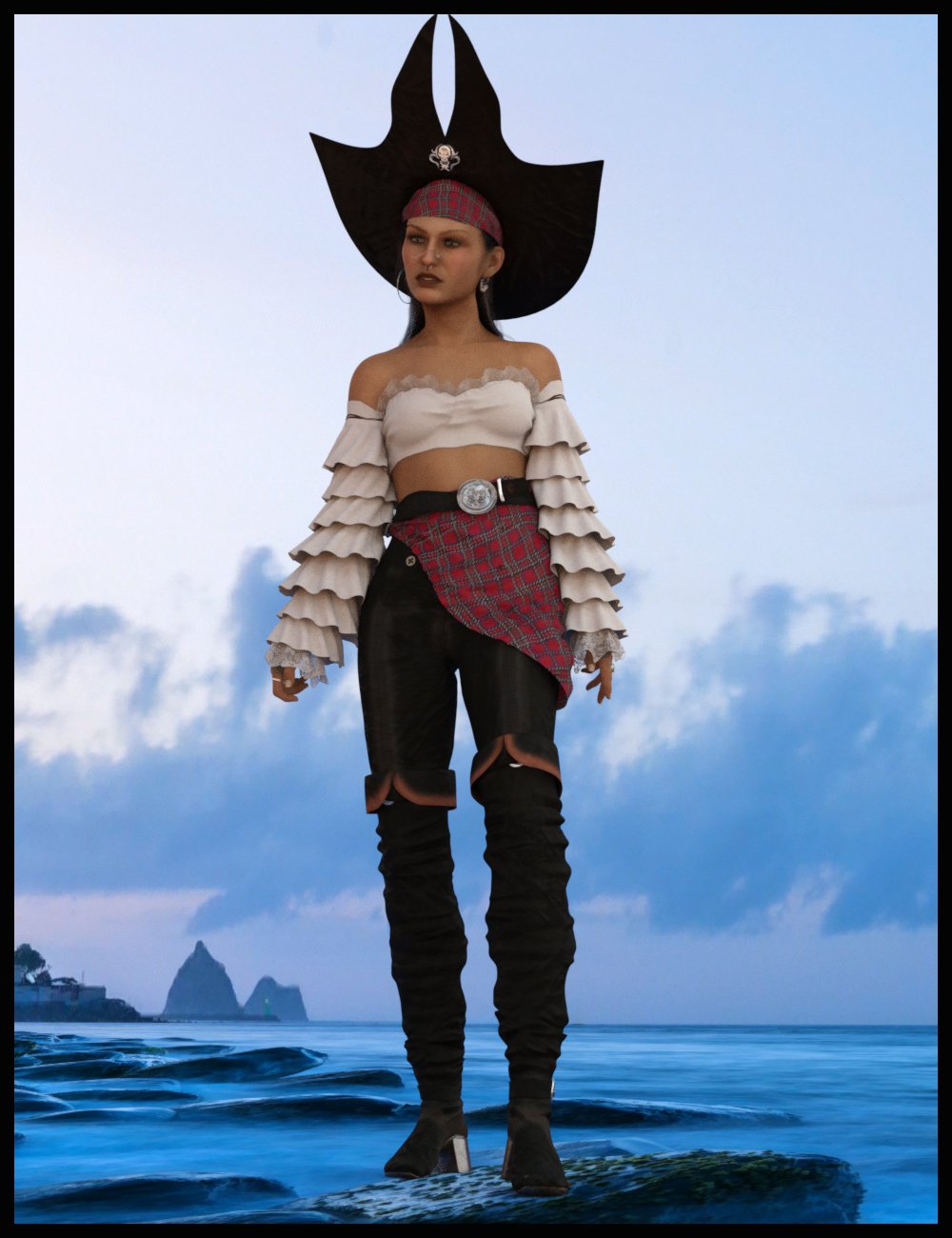 dForce La Flibustiere Style for Genesis 8 Female(s) by: Nathy Design, 3D Models by Daz 3D