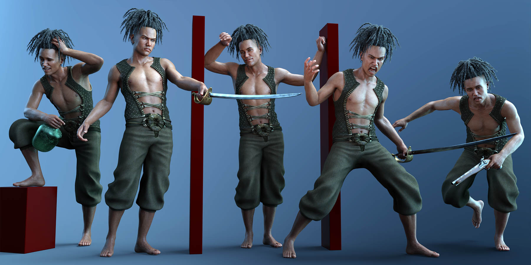 CDI Poses for Valentino 8 and Genesis 8 Male by: Capsces Digital Ink, 3D Models by Daz 3D