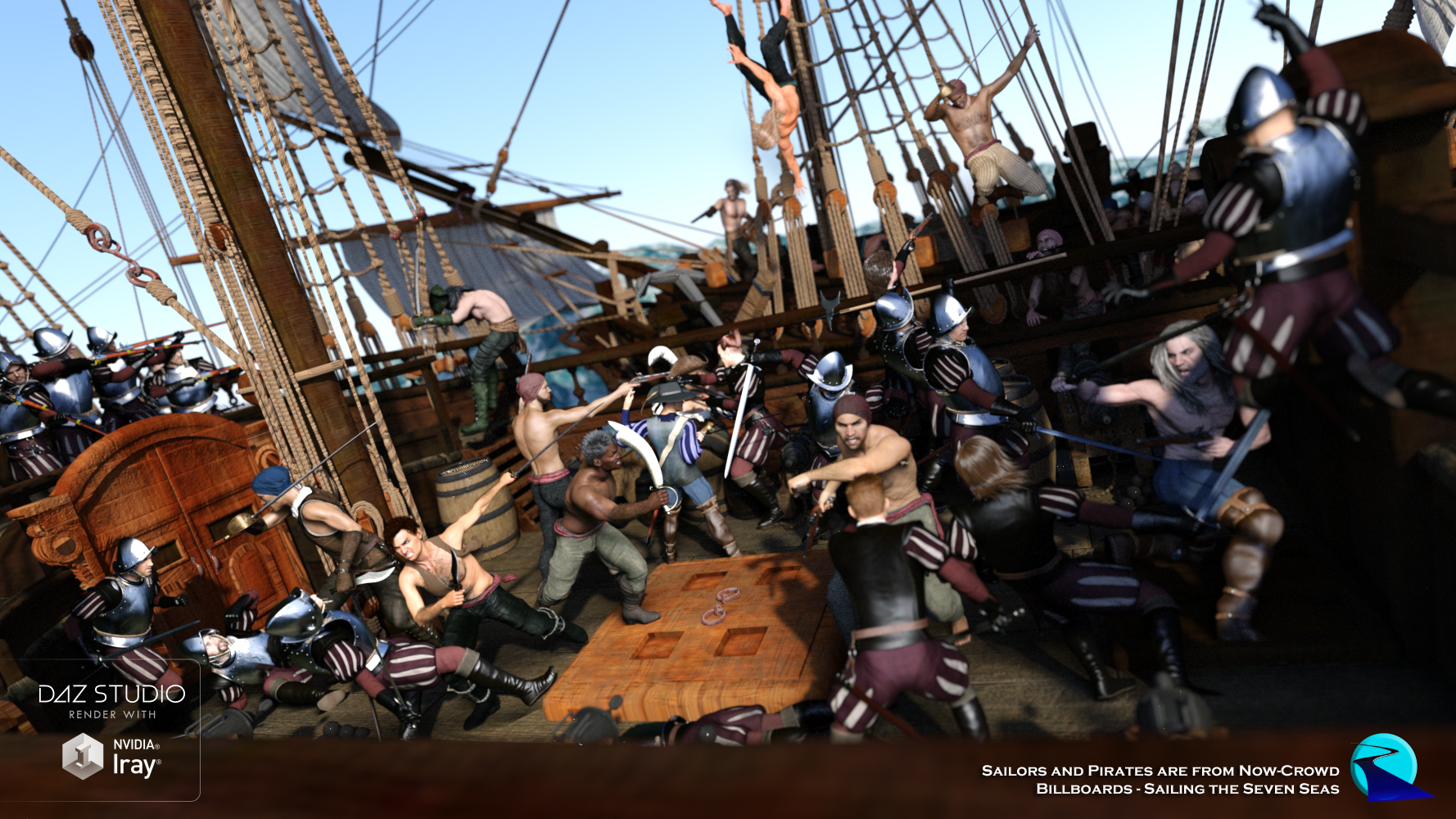 Now-Crowd Billboards - Conquistadors by: RiverSoft Art, 3D Models by Daz 3D